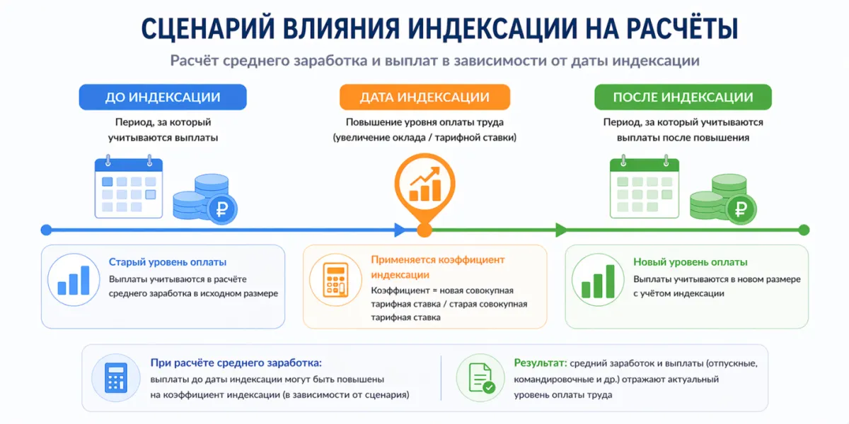 26 Индексация заработной платы в 1С:ЗУП: как она влияет на отпускные и средний заработок — скриншот 2