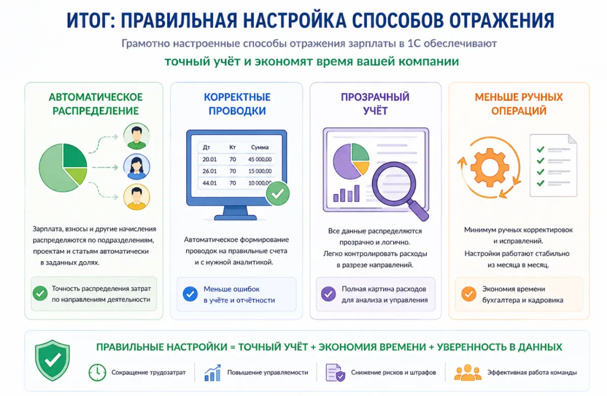 26 Настройка способов отражения зарплаты в учёте в 1С:ЗУП — скриншот 15