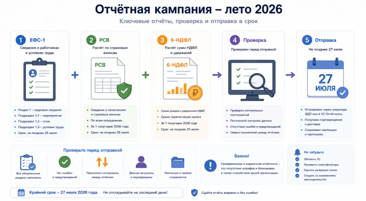 Отчётность за 1 полугодие 2026 года в 1С: что важно проверить перед сдачей — скриншот 11
